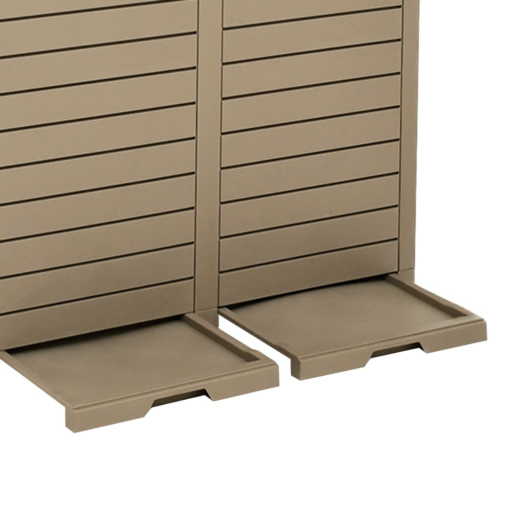 Cestino Rifiuti Esterno Marrone Chiaro 78x41x86cm Polipropilene | homemem39