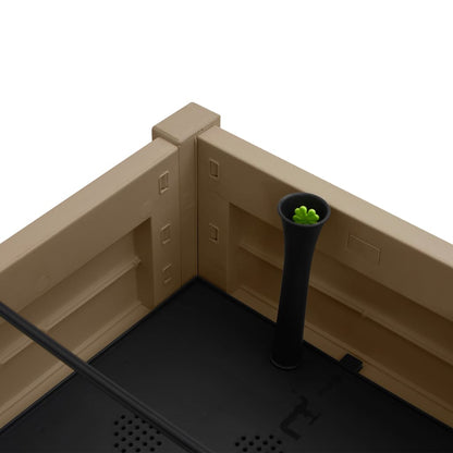 Fioriera da Giardino Marrone Chiaro 110x45x79 cm Polipropilene - homemem39