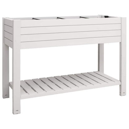 Fioriera Rialzata da Giardino Bianca 110x45x79 cm Polipropilene