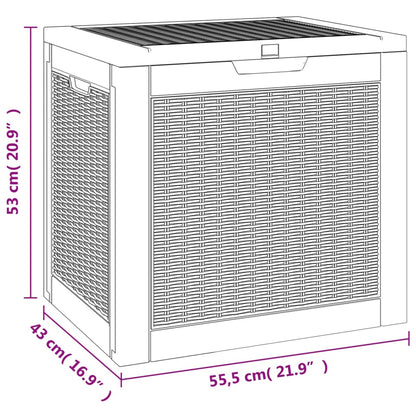 Contenitore Giardino Nero 55,5x43x53 cm Polipropilene