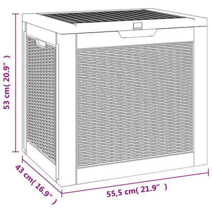 Contenitore Giardino Nero 55,5x43x53 cm Polipropilene - homemem39