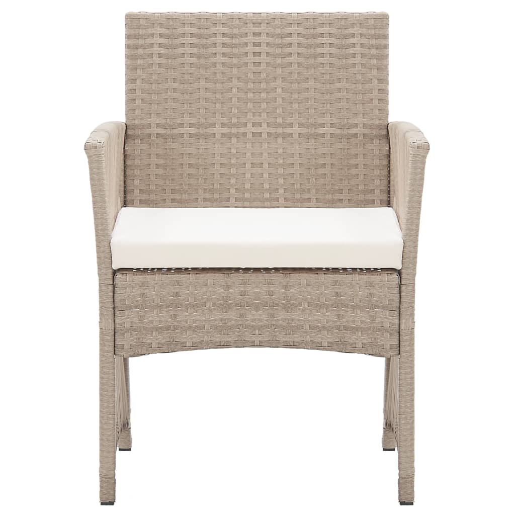 Poltrone da Giardino con Cuscini 2 pz Beige in Polyrattan - homemem39