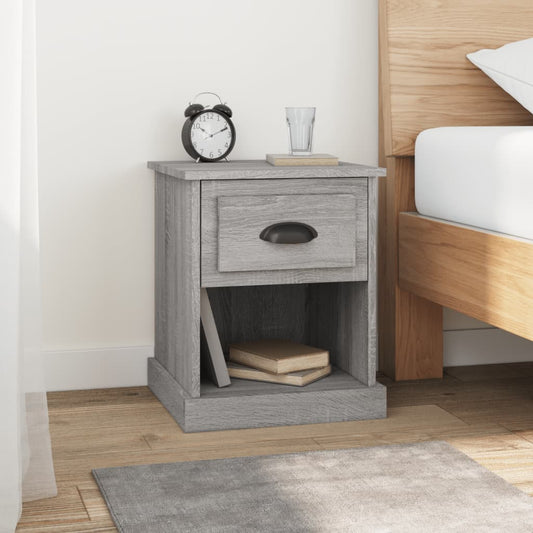 Comodino Grigio Sonoma 39x39x47,5 cm in Legno Multistrato - homemem39