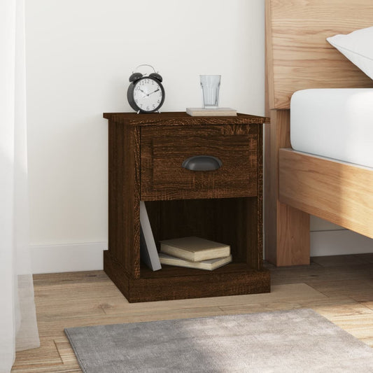 Comodino Rovere Marrone 39x39x47,5 cm in Legno Multistrato - homemem39