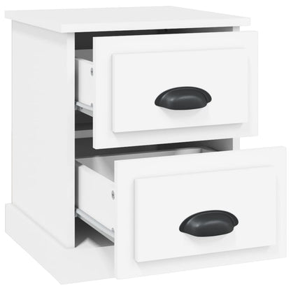 Comodino Bianco 39x39x47,5 cm in Legno Multistrato - homemem39