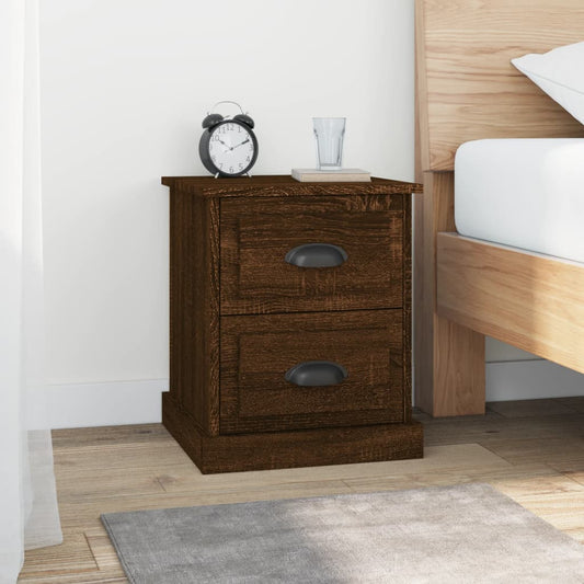 Comodino Rovere Marrone 39x39x47,5 cm in Legno Multistrato - homemem39
