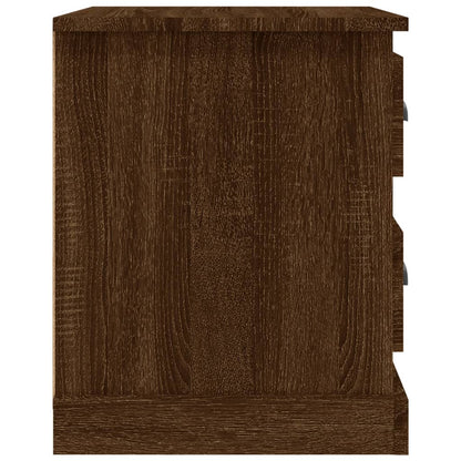 Comodini 2 pz Rovere Marrone 39x39x47,5 cm in Legno Multistrato - homemem39