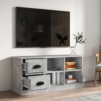 Mobile TV Grigio Cemento 102x35,5x47,5 cm in Legno Multistrato - homemem39
