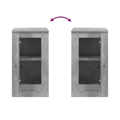 Credenza Grigio Cemento 37,5x35,5x67,5 cm in Legno Multistrato - homemem39