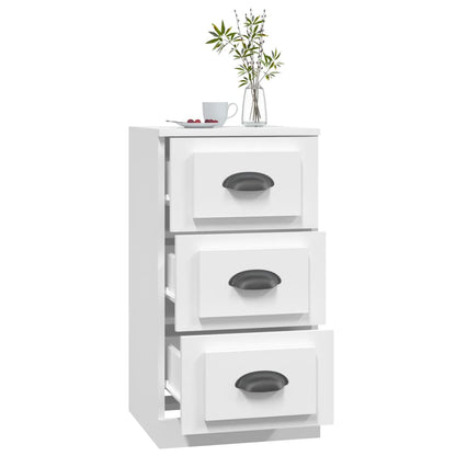 Credenza Bianca 36x35,5x67,5 cm in Legno Multistrato - homemem39