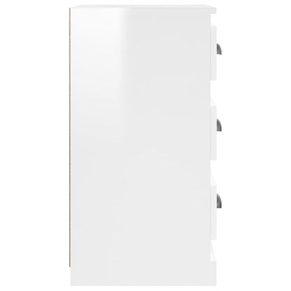Credenza Bianco Lucido 36x35,5x67,5 cm in Legno Multistrato - homemem39