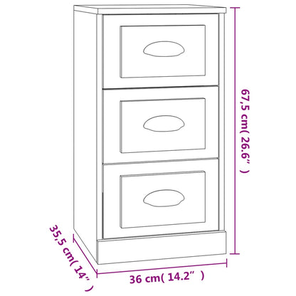 Credenza Rovere Marrone 36x35,5x67,5 cm in Legno Multistrato