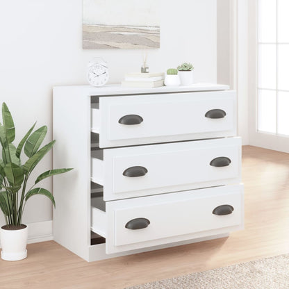 Credenza Bianca 70x35,5x67,5 cm in Legno Multistrato - homemem39