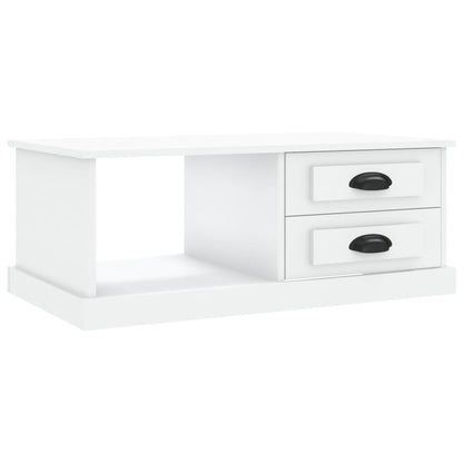 Tavolino da Salotto Bianco 90x50x35 cm in Legno Multistrato | homemem39