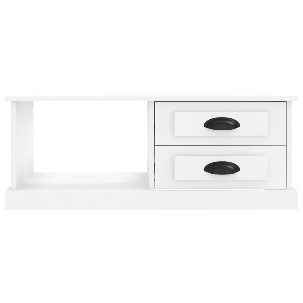 Tavolino da Salotto Bianco 90x50x35 cm in Legno Multistrato | homemem39