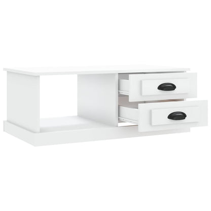 Tavolino da Salotto Bianco 90x50x35 cm in Legno Multistrato | homemem39
