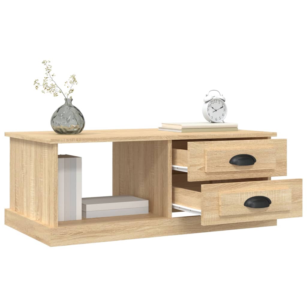Tavolino da Salotto Rovere Sonoma 90x50x35 cm Legno Multistrato | homemem39