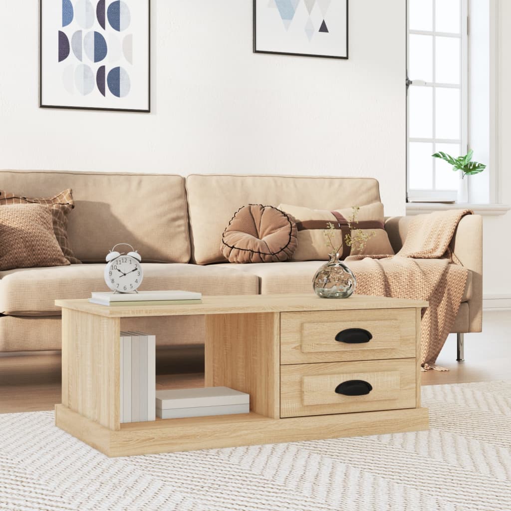 Tavolino da Salotto Rovere Sonoma 90x50x35 cm Legno Multistrato | homemem39