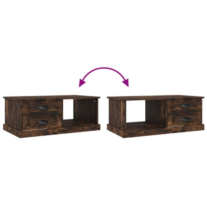 Tavolino da Salotto Rovere Fumo 90x50x35 cm Legno Multistrato | homemem39