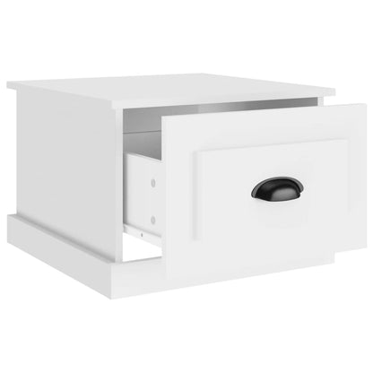 Tavolino da Salotto Bianco 50x50x35 cm in Legno Multistrato | homemem39