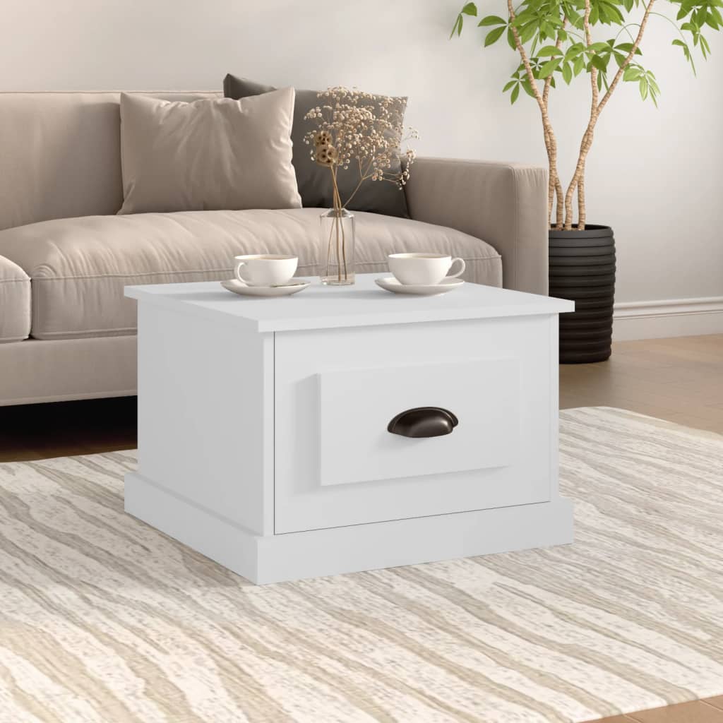 Tavolino da Salotto Bianco 50x50x35 cm in Legno Multistrato | homemem39