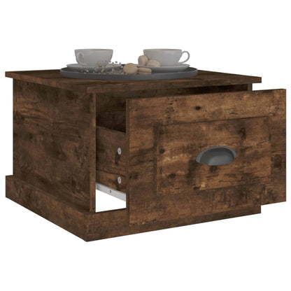 Tavolino da Salotto Rovere Fumo 50x50x35 cm Legno Multistrato