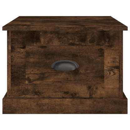 Tavolino da Salotto Rovere Fumo 50x50x35 cm Legno Multistrato