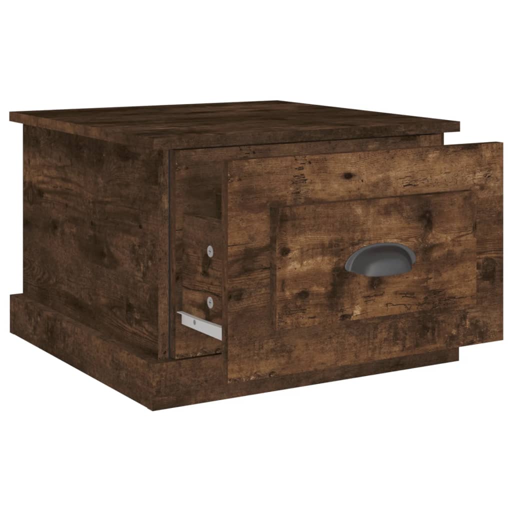 Tavolino da Salotto Rovere Fumo 50x50x35 cm Legno Multistrato | homemem39