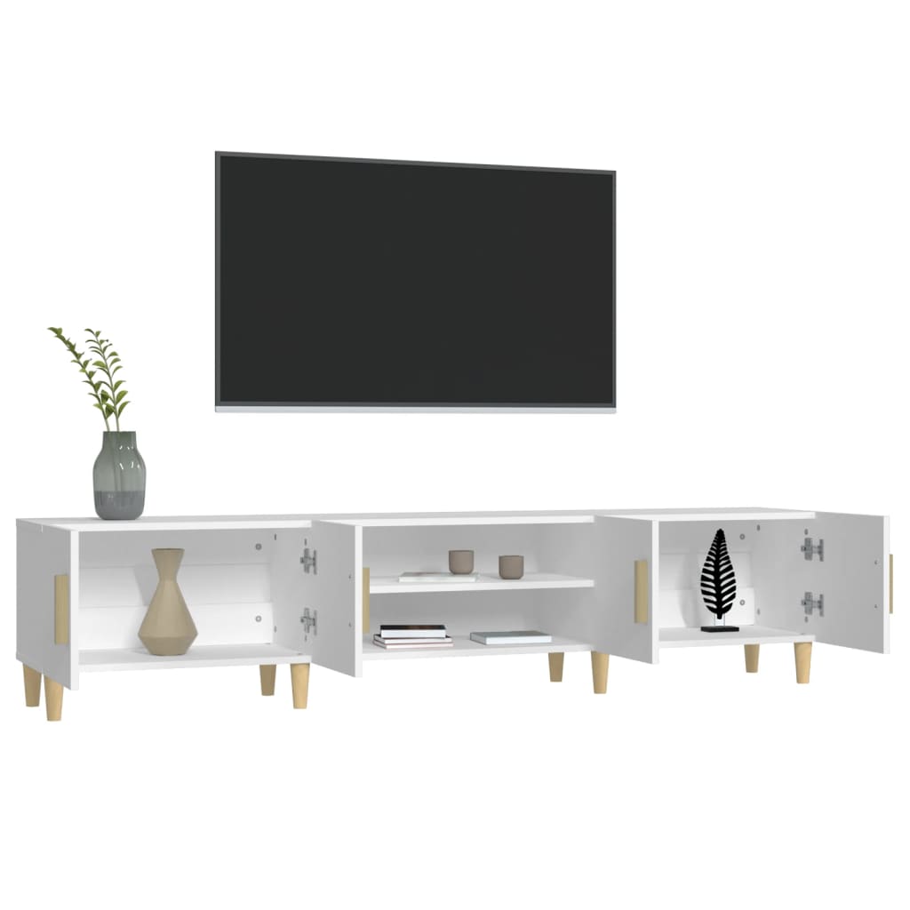 Mobile Porta TV Bianco 180x31,5x40 cm in Legno Multistrato - homemem39
