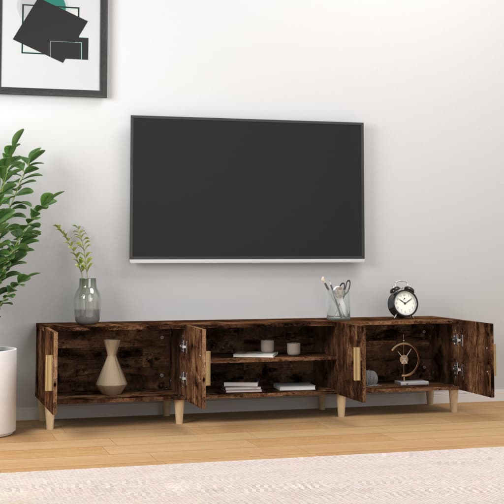 Mobile TV Rovere Fumo 180x31,5x40 cm in Legno Multistrato - homemem39