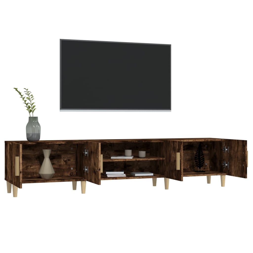 Mobile TV Rovere Fumo 180x31,5x40 cm in Legno Multistrato - homemem39