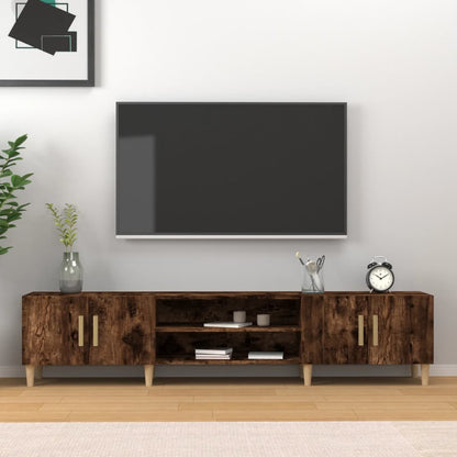 Mobile TV Rovere Fumo 180x31,5x40 cm in Legno Multistrato - homemem39