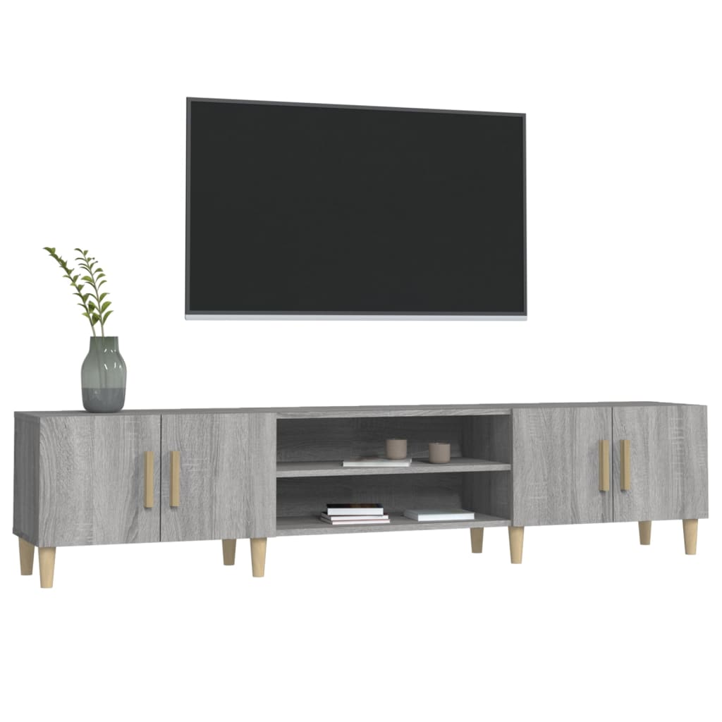 Mobile TV Grigio Sonoma 180x31,5x40 cm in Legno Multistrato