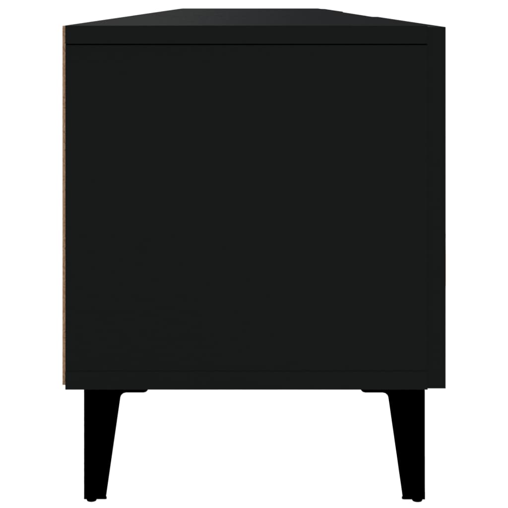 Mobile Porta TV Nero 180x31,5x40 cm in Legno Multistrato - homemem39