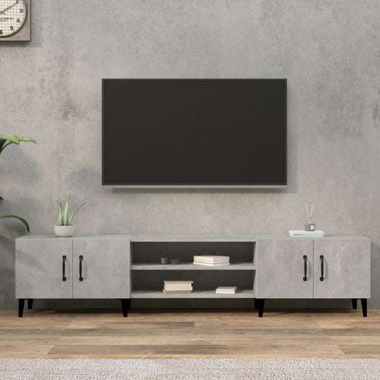 Mobile Porta TV Grigio Cemento 180x31,5x40 cm Legno Multistrato - homemem39