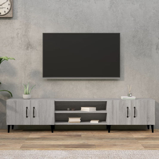 Mobile TV Grigio Sonoma 180x31,5x40 cm in Legno Multistrato - homemem39