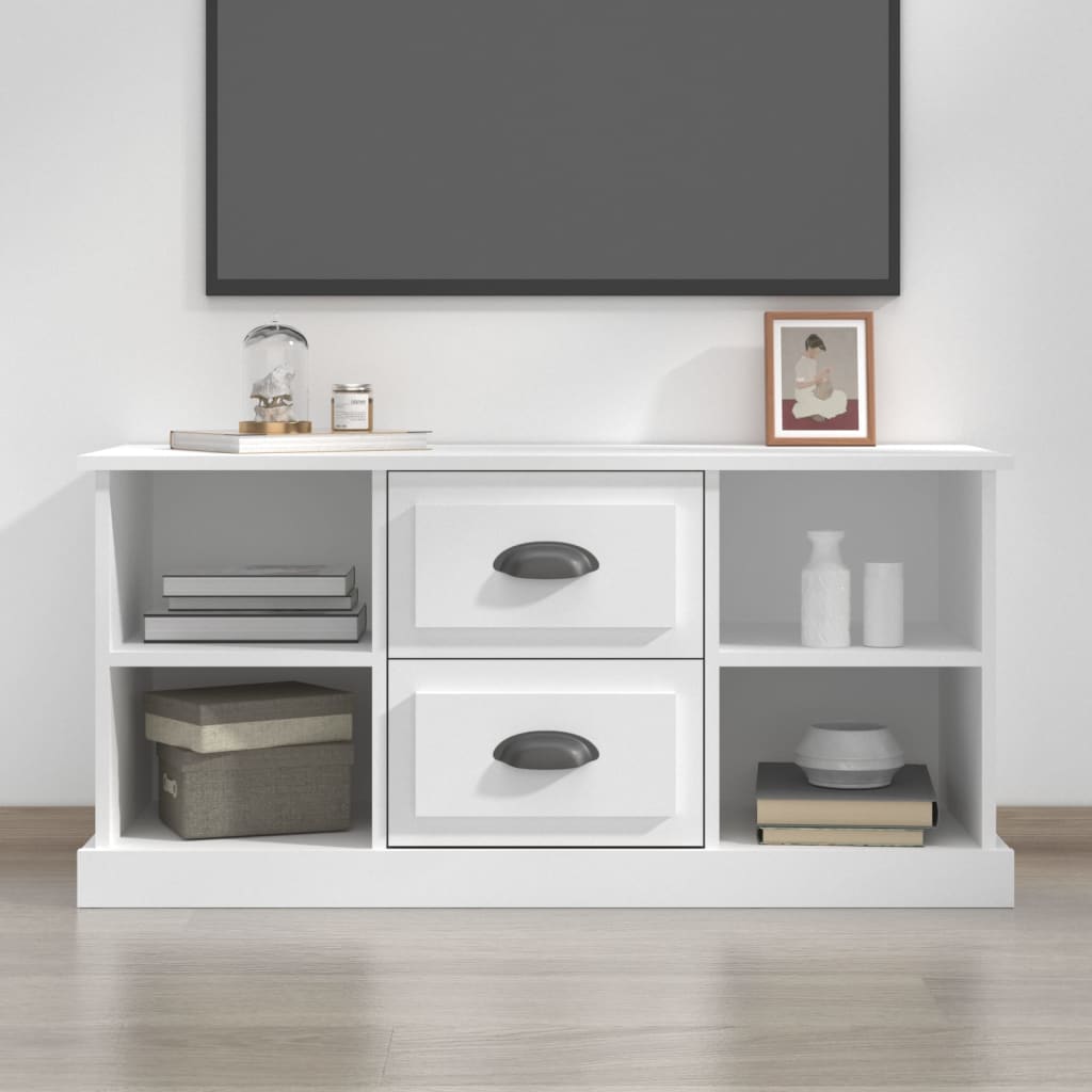 Mobile Porta TV Bianco 99,5x35,5x48 cm in Legno Multistrato - homemem39