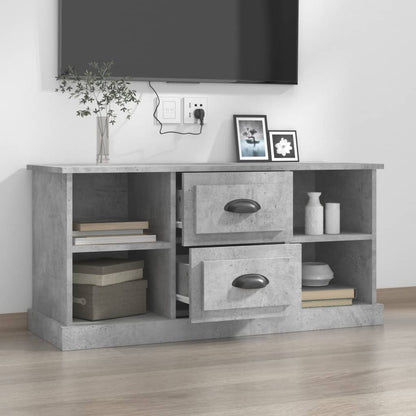 Mobile Porta TV Grigio Cemento 99,5x35,5x48cm Legno Multistrato - homemem39