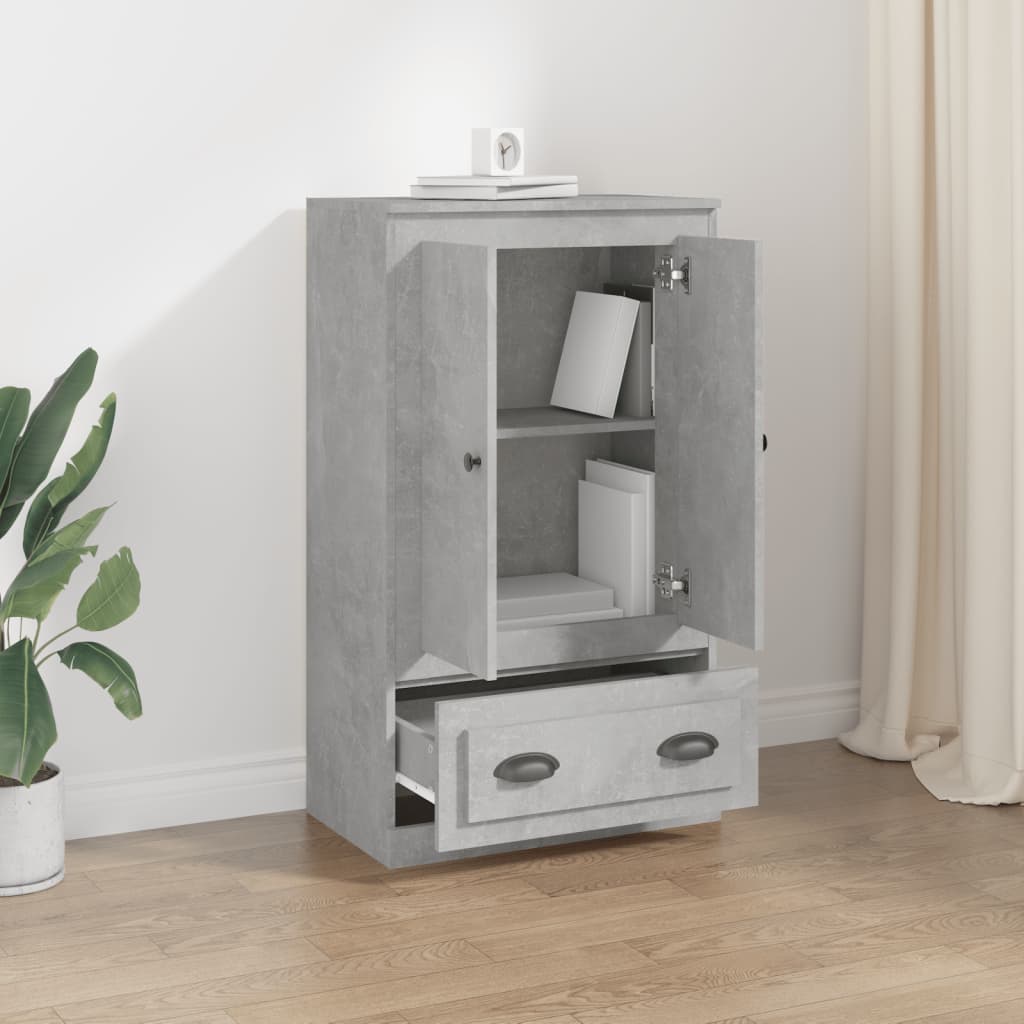 Credenza Grigio Cemento 60x35,5x103,5 cm in Legno Multistrato - homemem39