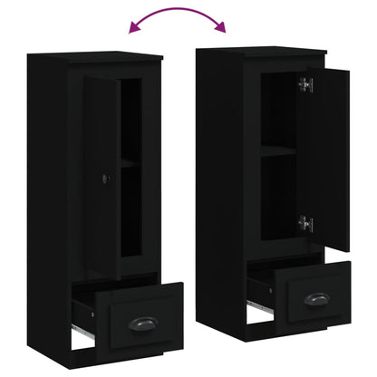Credenza Nera 36x35,5x103,5 cm in Legno Multistrato - homemem39