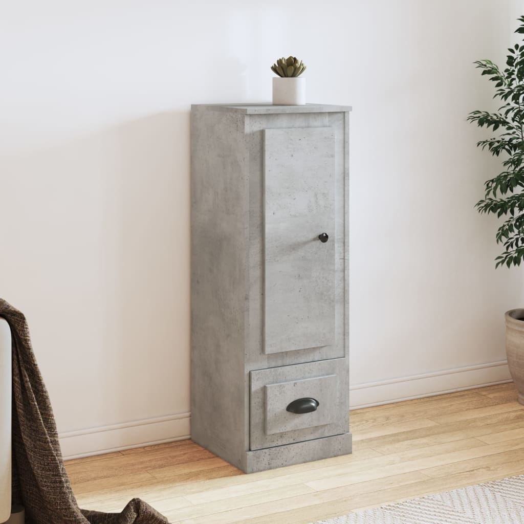 Credenza Grigio Cemento 36x35,5x103,5 cm in Legno Multistrato - homemem39
