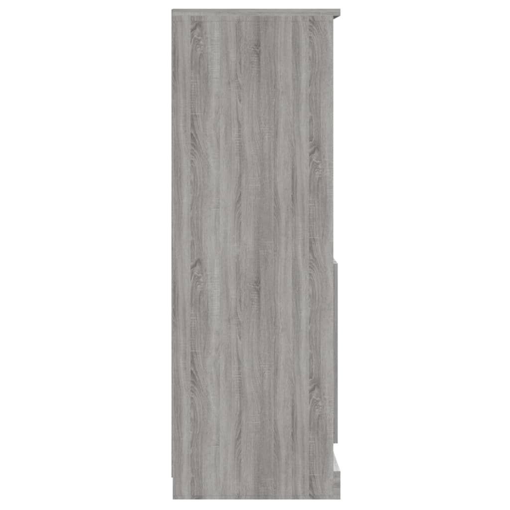 Credenza Grigio Sonoma 60x35,5x103,5 cm in Legno Multistrato