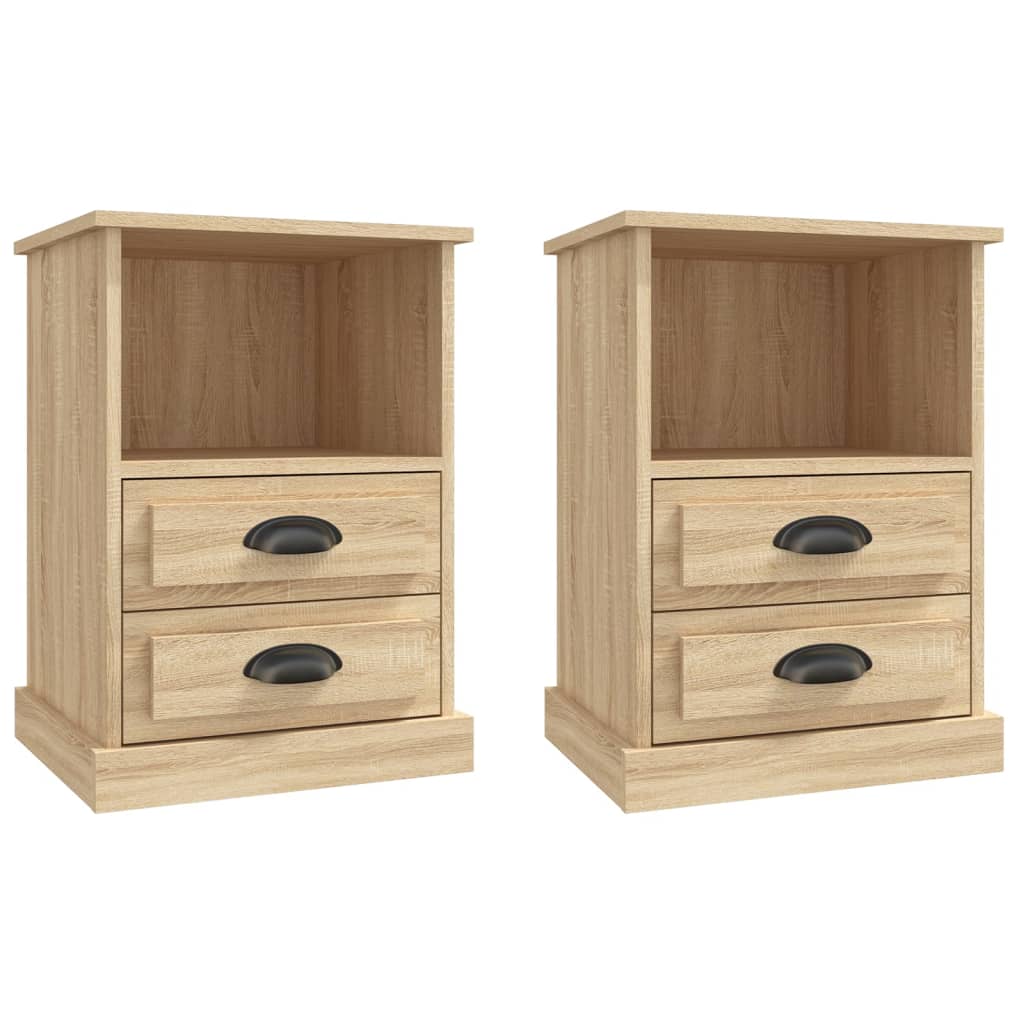 Comodini 2 pz Rovere Sonoma 43x36x60 cm