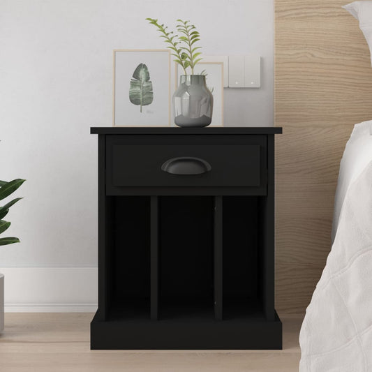 Comodino Nero 43x36x50 cm - homemem39