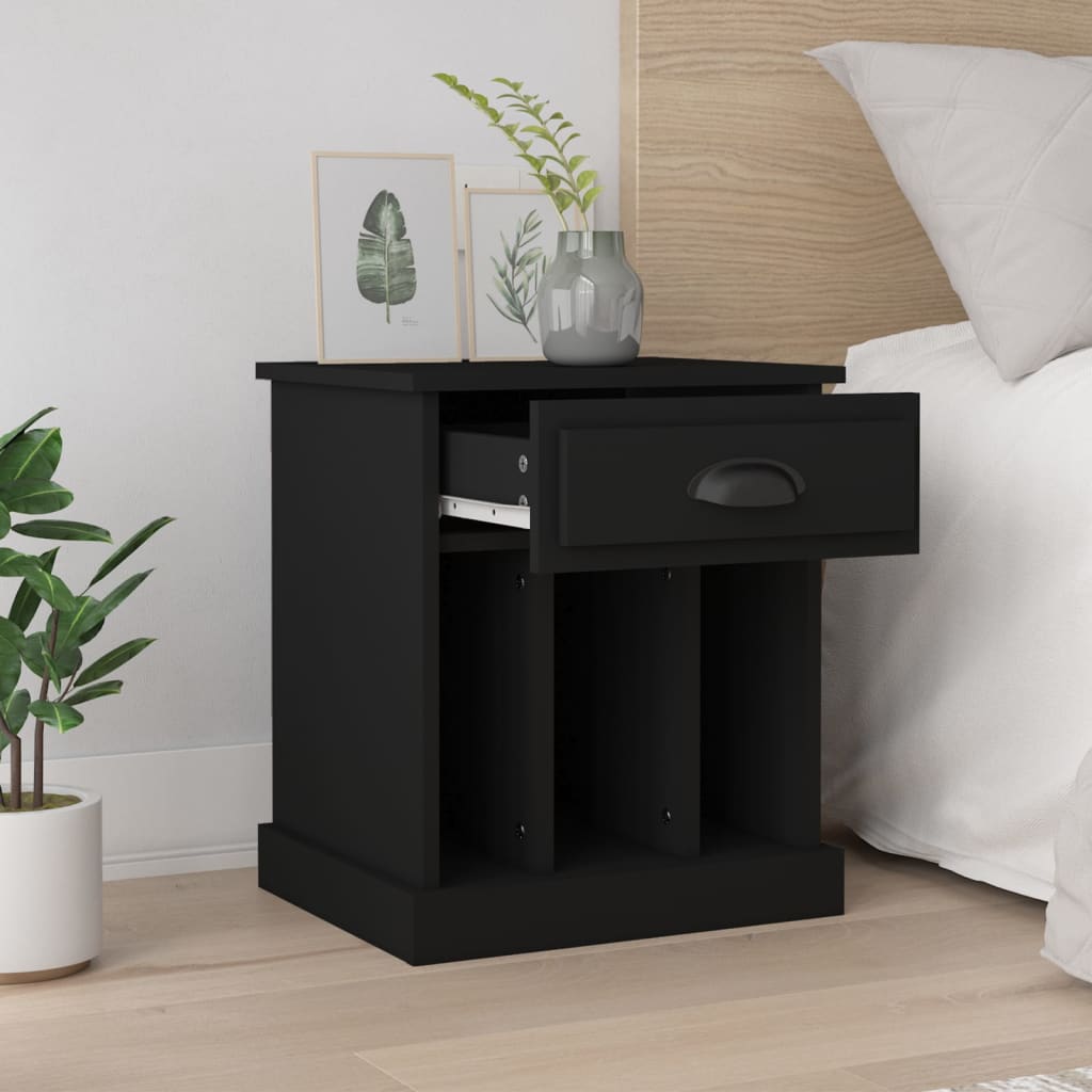 Comodini 2 pz Neri