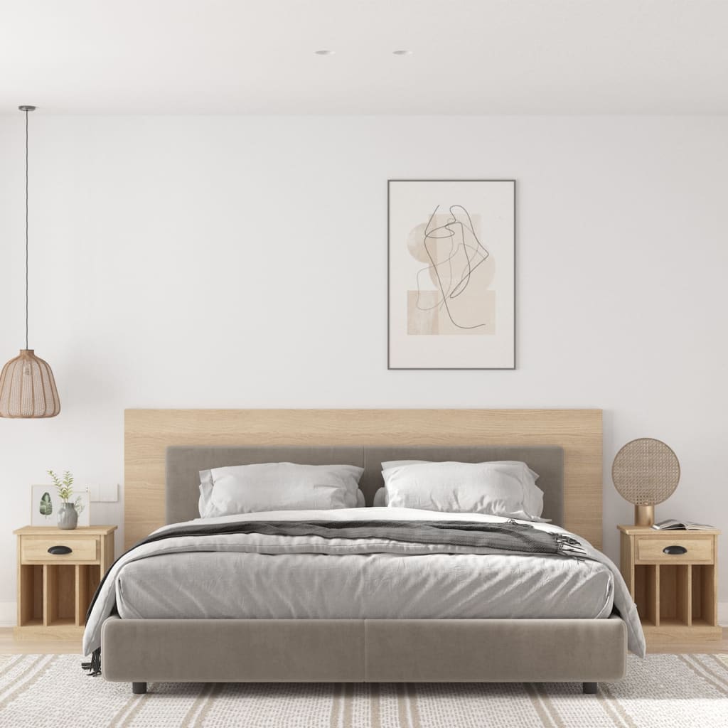 Comodini 2 pz Rovere Sonoma 43x36x50 cm - homemem39