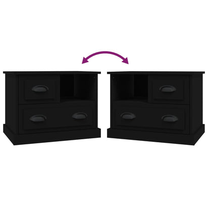 Comodino Nero 60x39x45 cm - homemem39