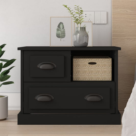 Comodino Nero 60x39x45 cm - homemem39