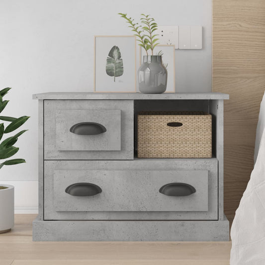 Comodino Grigio Cemento 60x39x45 cm - homemem39