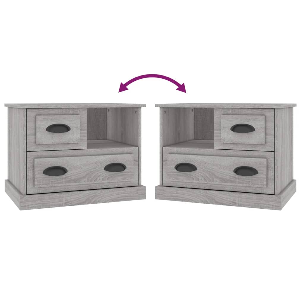 Comodino Grigio Sonoma 60x39x45 cm